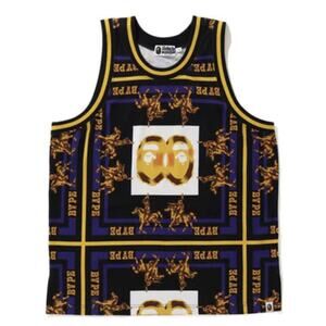 A Bathing Ape BAPE Black & Gold Double Ape Head Tank Top Size XXL 2XL AUTHENTIC!